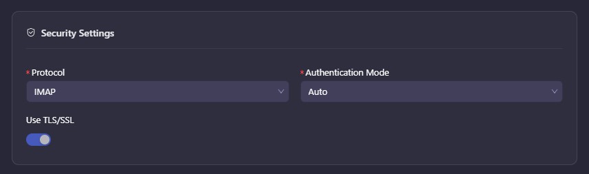 Configure the Security settings for email document automation with Docspire
