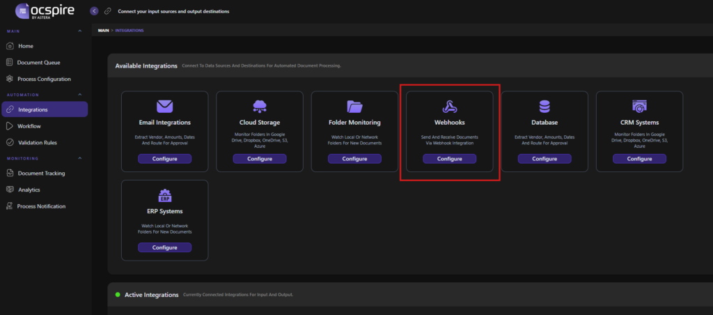 Configure the settings