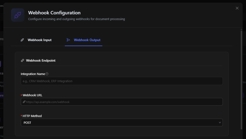 Webhook Configuration